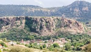 Coucher de soleil sur la vallée de l'Atlas